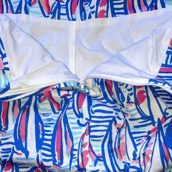 Lilly Pulitzer Michelina Skort Eliza Glisten In The Sun 4 Blue White Vacation - Picture 10 of 16